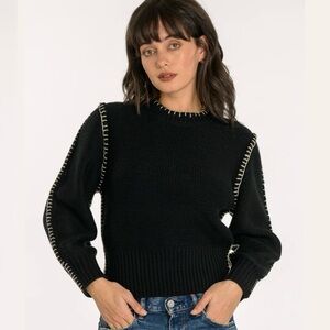 Elizabeth James The Label Cheyenne Sweater Black Sz Small Women’s